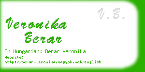 veronika berar business card